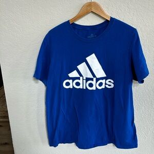 Men's Royal Blue Adidas short Sleeve tee T-shirt